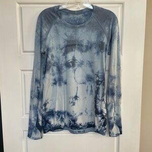 Lululemon Blue Tie Dye Swiftly Tech Long Sleeve